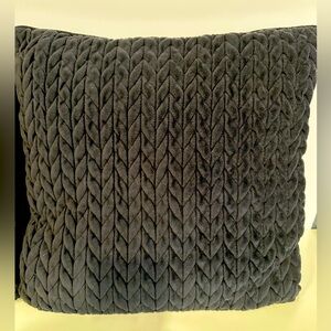 Set of Two Black Sweater Knit 16” Pullows